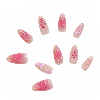 Künstlerisches florales Ombre Drucknagel-Set Brehn