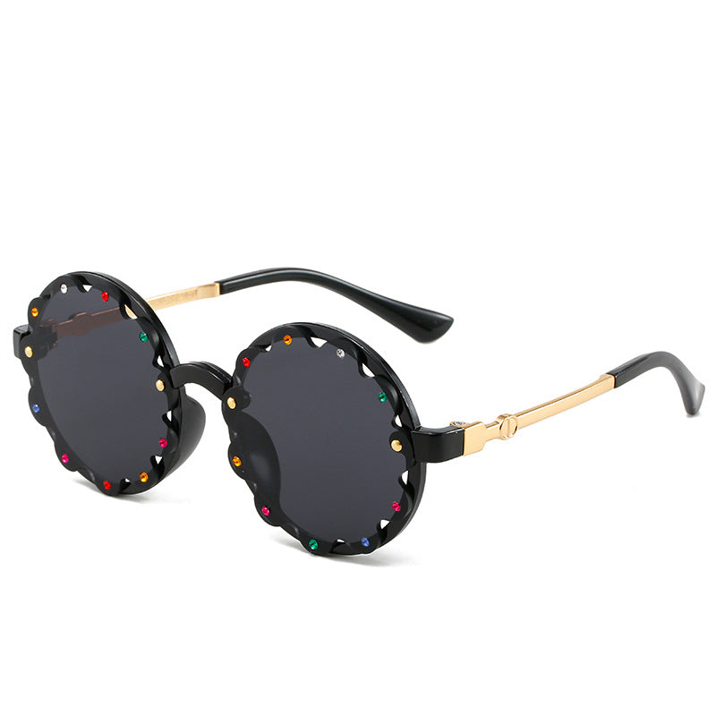 Stilvolle dekorative runde Rahmen-Sonnenbrille Brehn