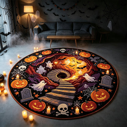 Spooky-Themen Rundteppich