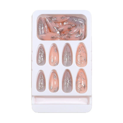 Dekorative von der Galaxie inspirierte Press-On-Nagelkunst Brehn