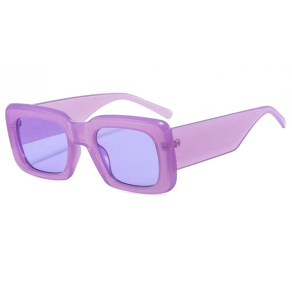 Damen oversized Sonnenbrille mit quadratischem Rahmen und transparentem Design Brehn