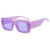 Damen oversized Sonnenbrille mit quadratischem Rahmen und transparentem Design Brehn