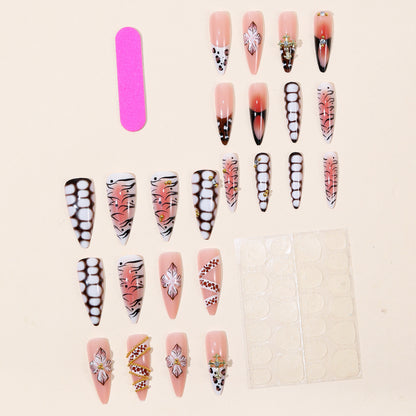 Dekorative 3D Blumige Acryl Nagelkunst Brehn