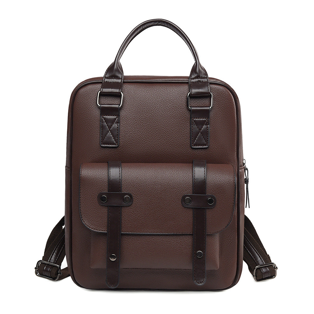 Strukturierter Leder Rucksack Brehn