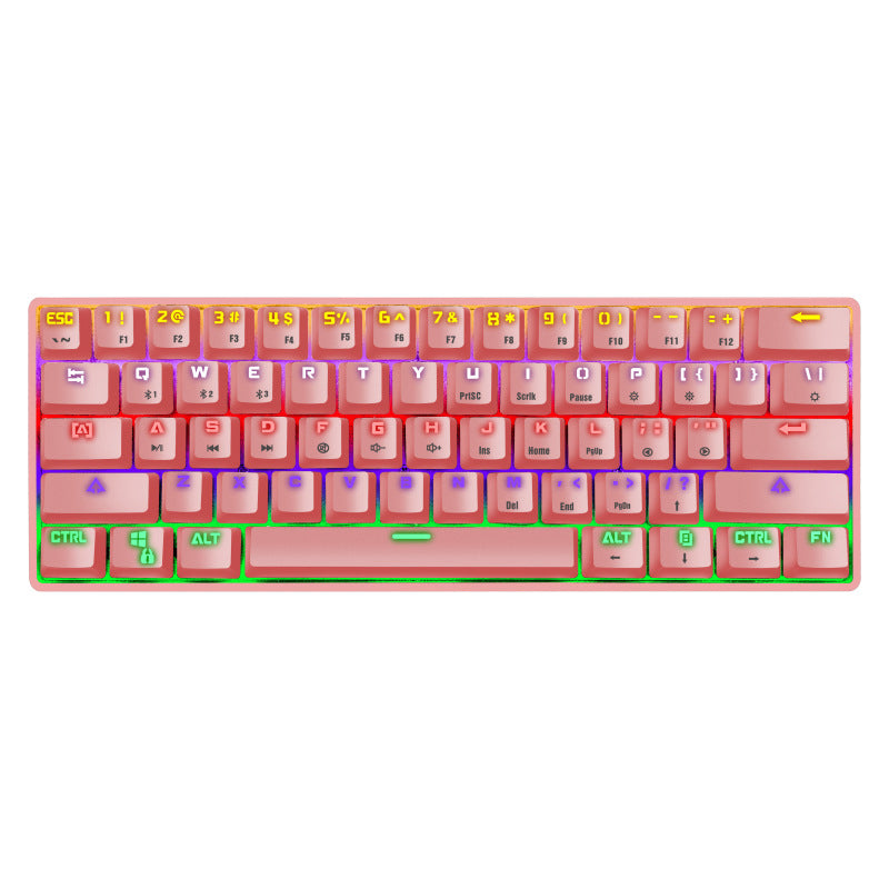 Kompakte mechanische Gaming-Tastatur mit hintergrundbeleuchteten Tasten Brehn