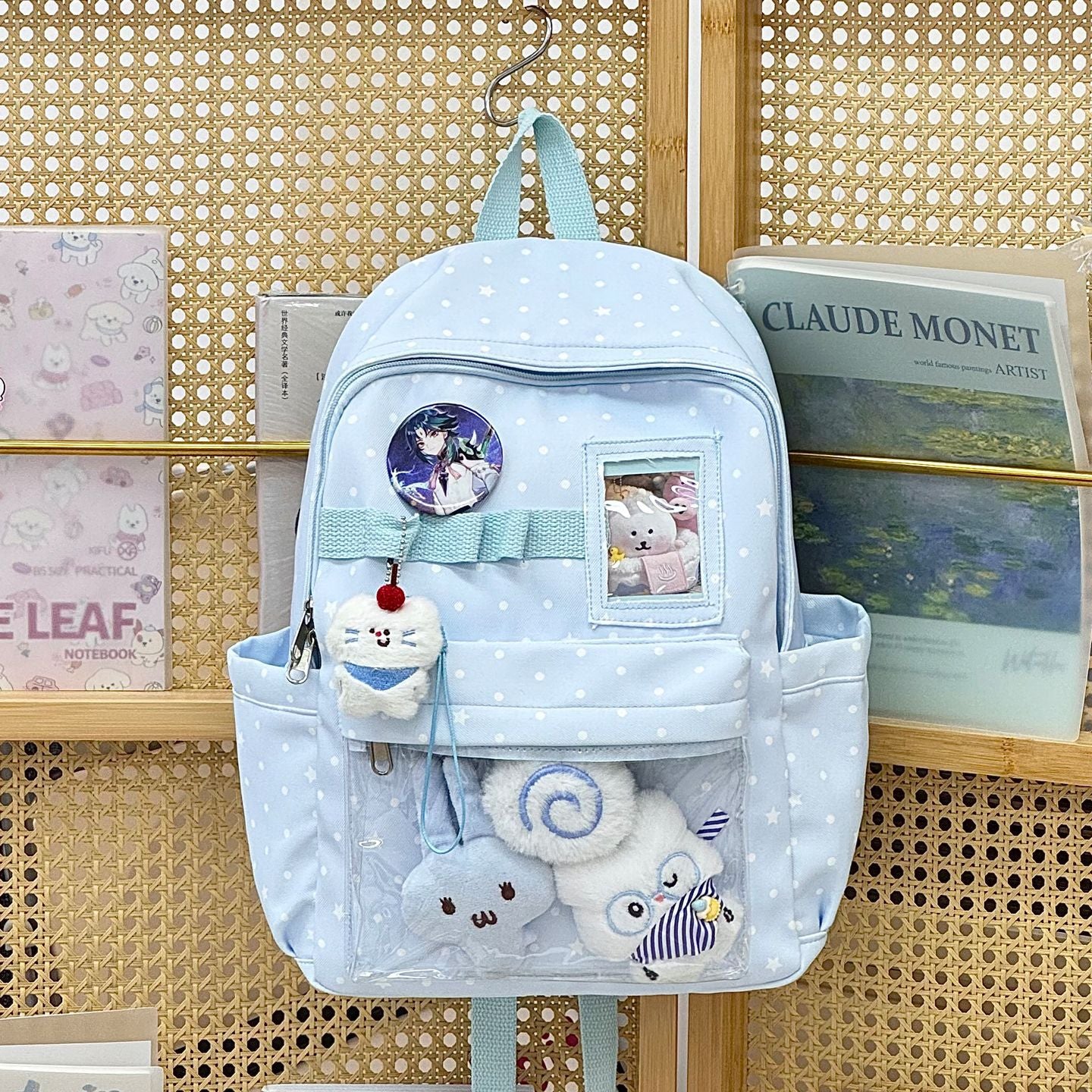 Grafikdruck Transparente Tasche Schulrucksack