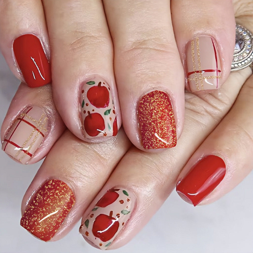 Künstlerisches Press-On Nageldesign Set Brehn