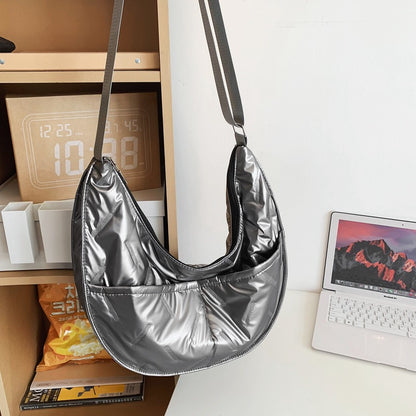 Lässige gepolsterte Schultertasche