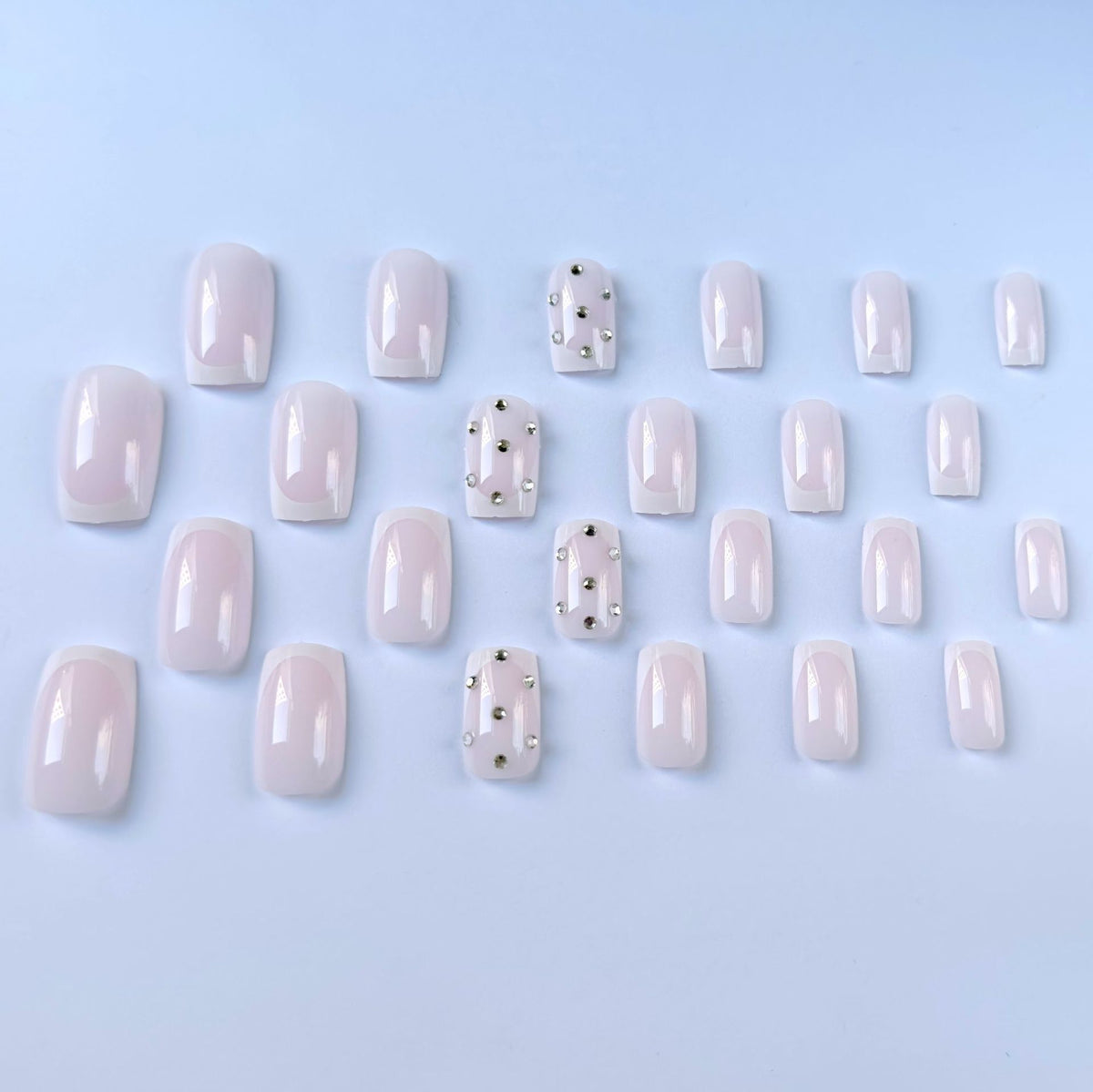 Dekoratives Strass Französisch-Spitze Nagelkunst-Set