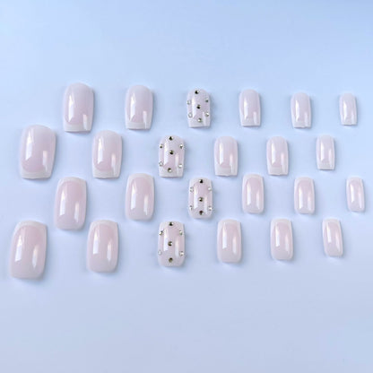 Dekoratives Strass Französisch-Spitze Nagelkunst-Set