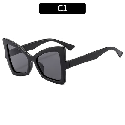 Fette geometrische übergroße Sonnenbrille