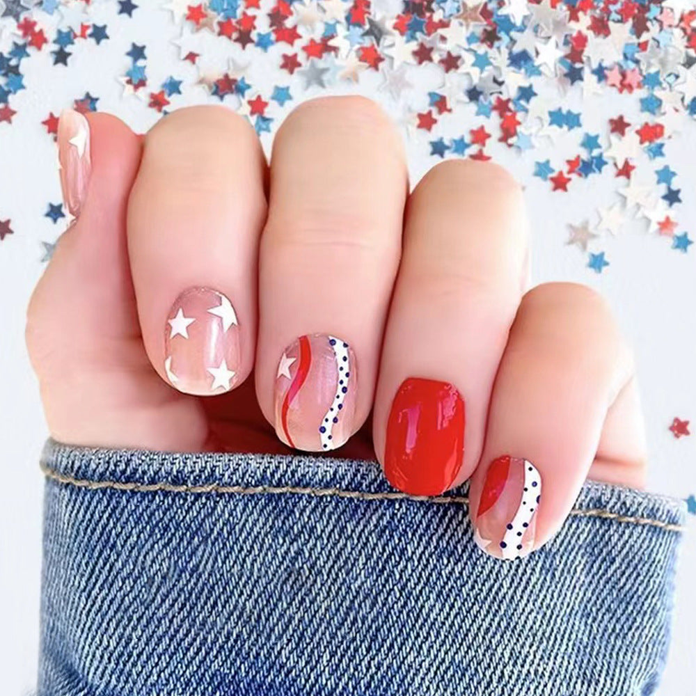 Patriotisches Themen Press-On Nagelkunst Set Brehn