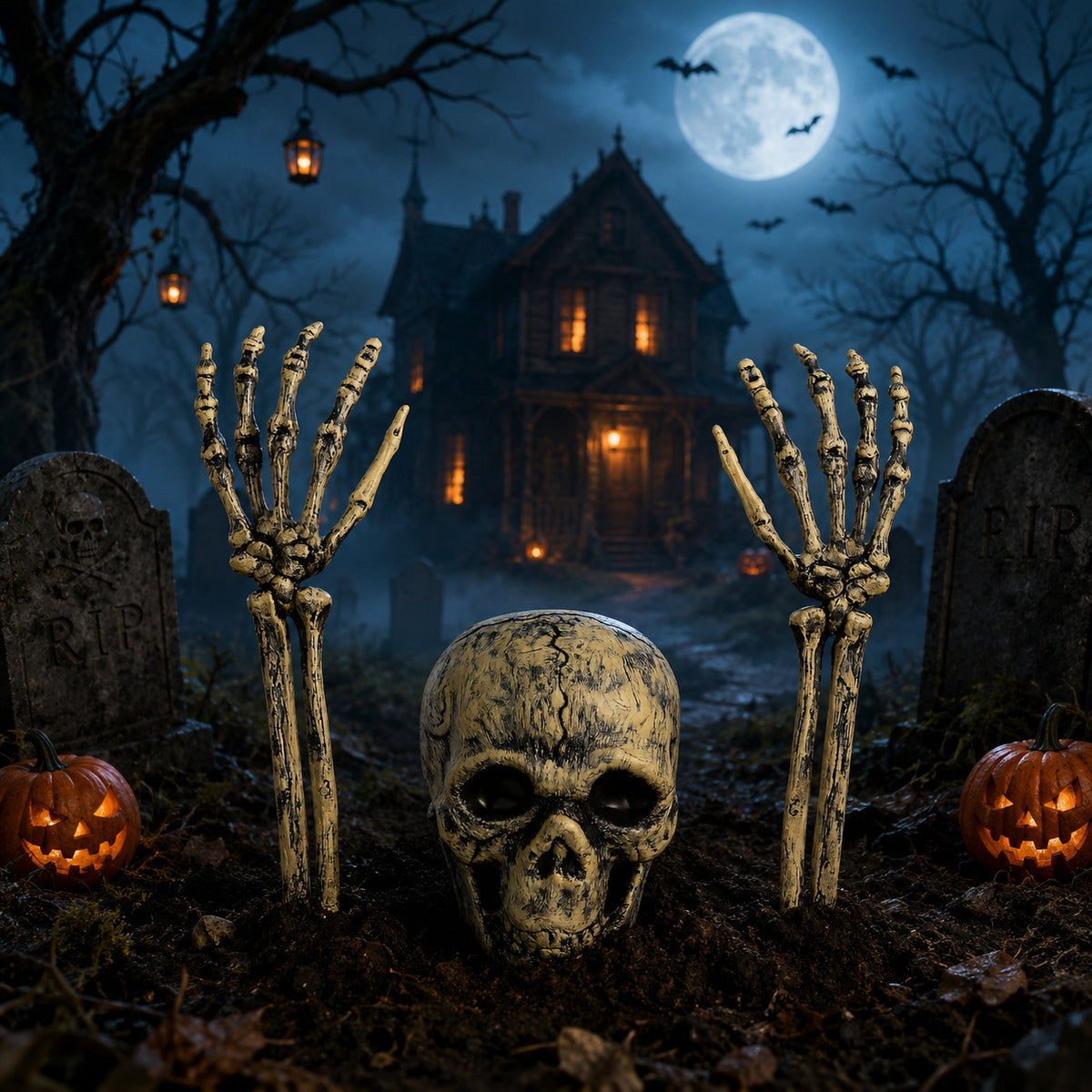 Gruselige Halloween Deko-Skelett-Baumstämme Brehn