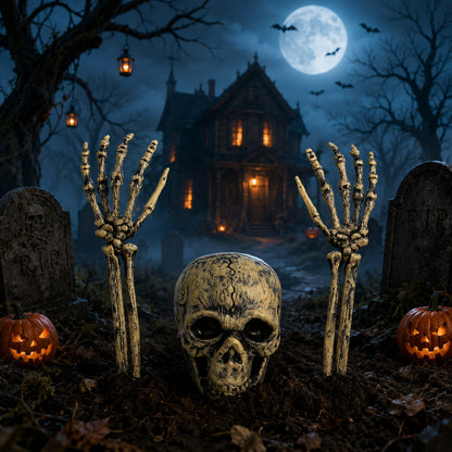 Gruselige Halloween Deko-Skelett-Baumstämme Brehn