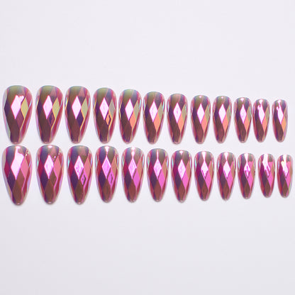 Diamantförmiges Press-On Nagelset Brehn