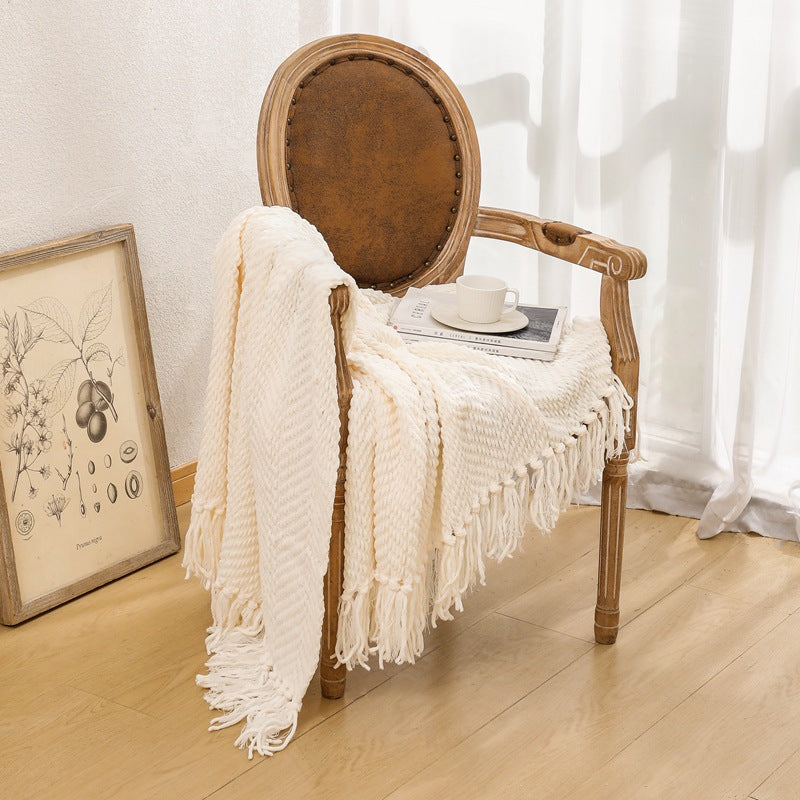 Gemütliche Strickdecke