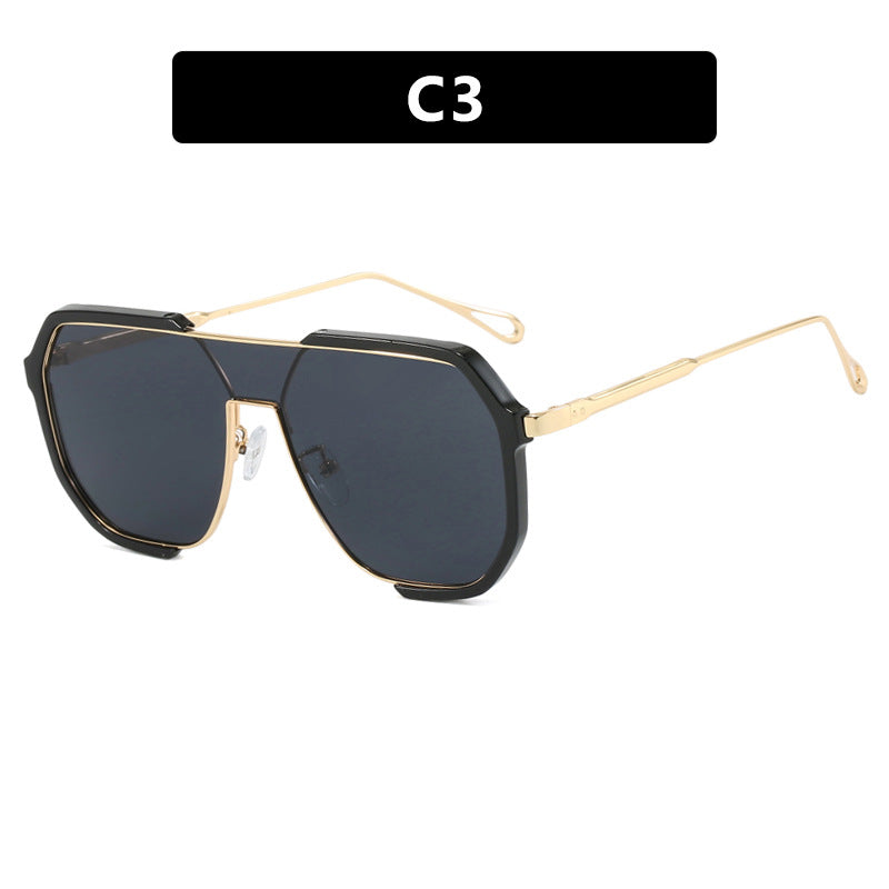 Damen geometrische Sonnenbrille mit besonderem Rahmen und UV-Schutz Brehn