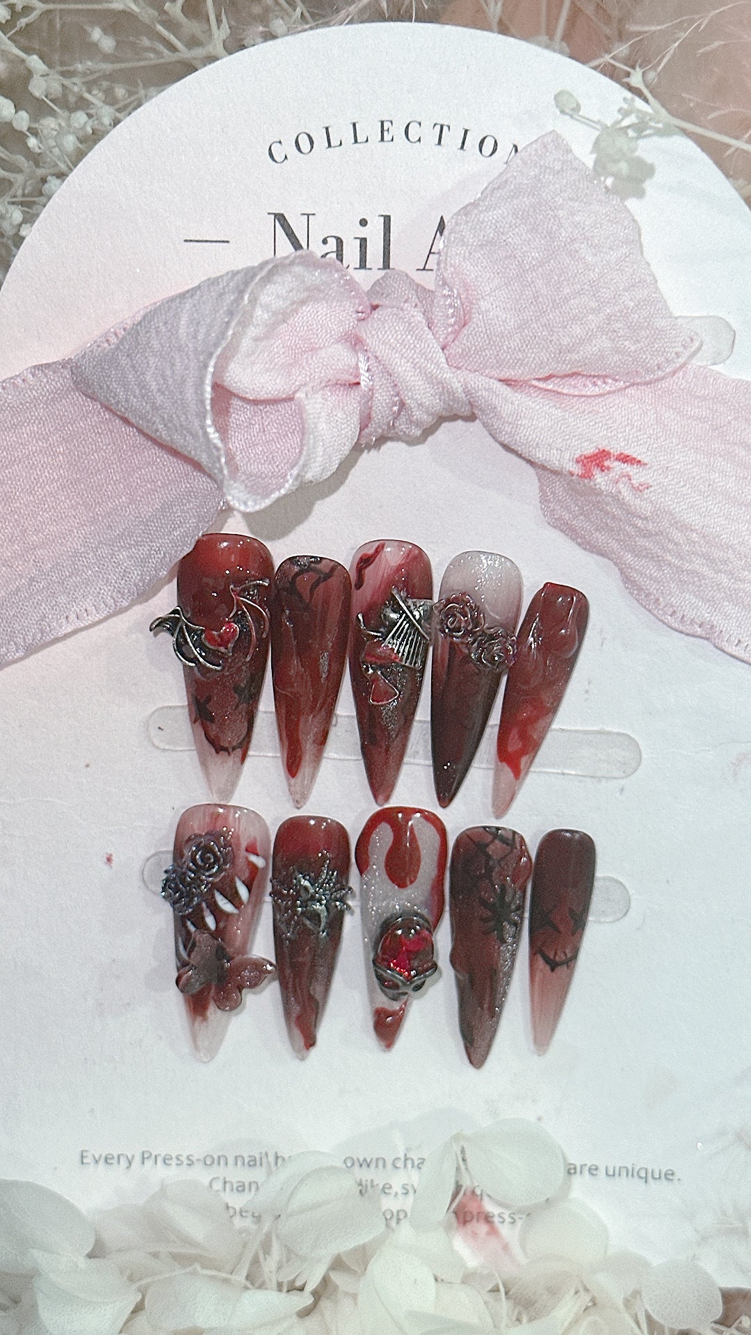 Künstlerisches Press-On Nagelset