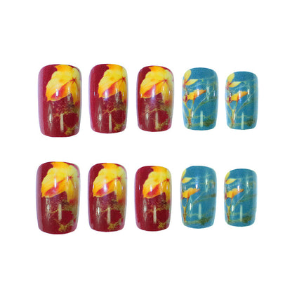 Floral Theme Acryl Nagelkunst Brehn