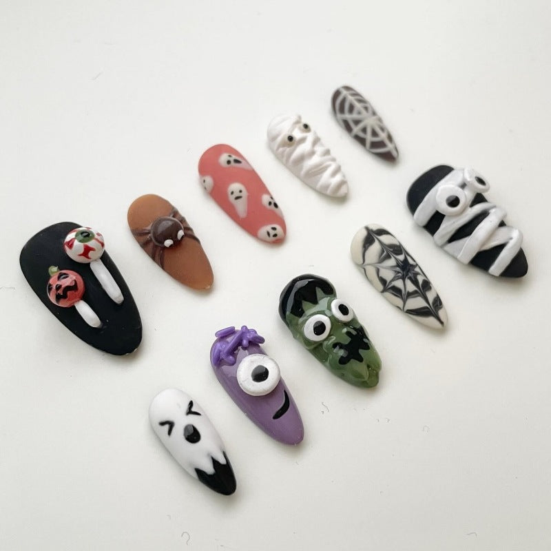 Verspielt Halloween-Themen Press-On Nagel Set Brehn