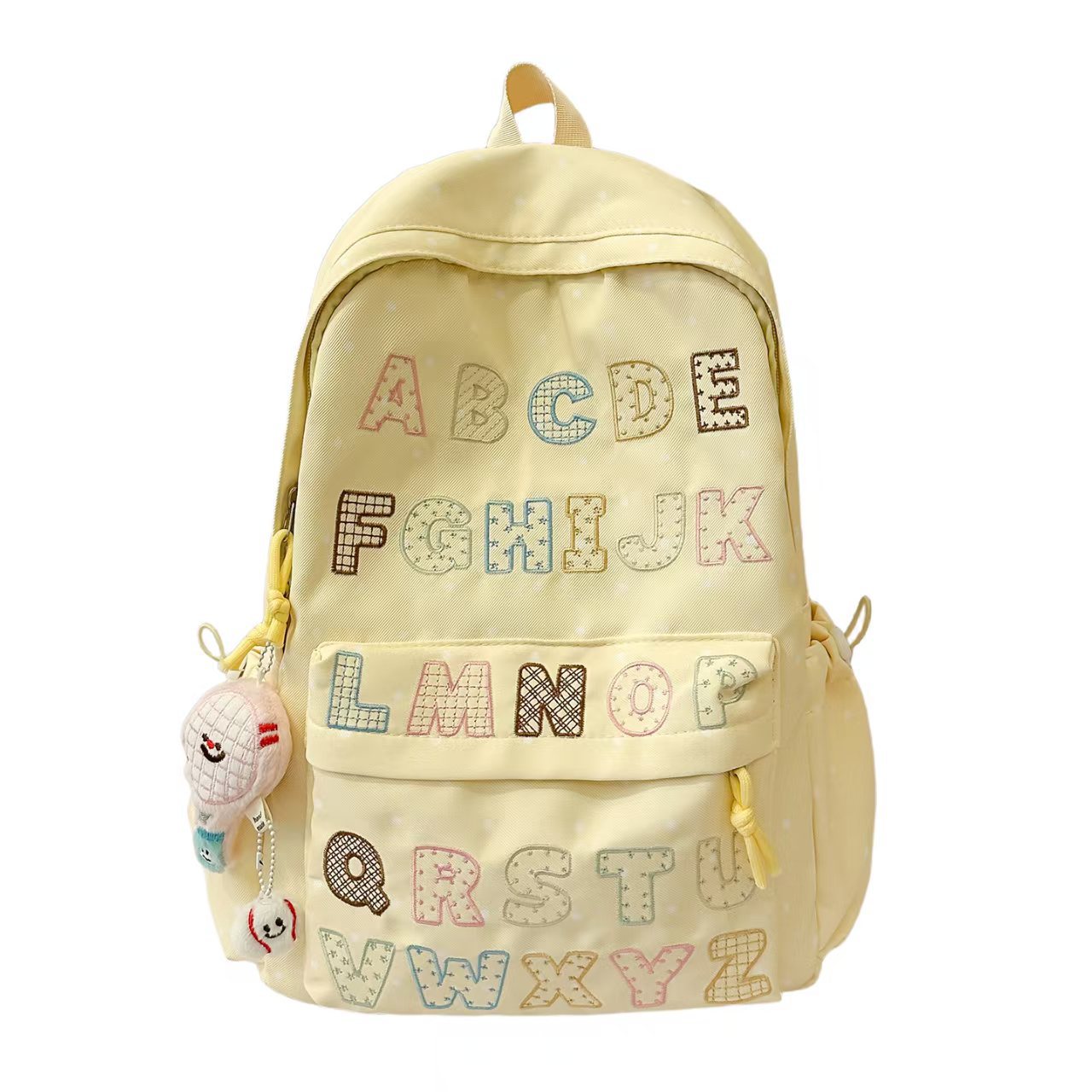 Rucksack mit Innovativem Abc-Motiv und Multifunktionalen Taschen Brehn