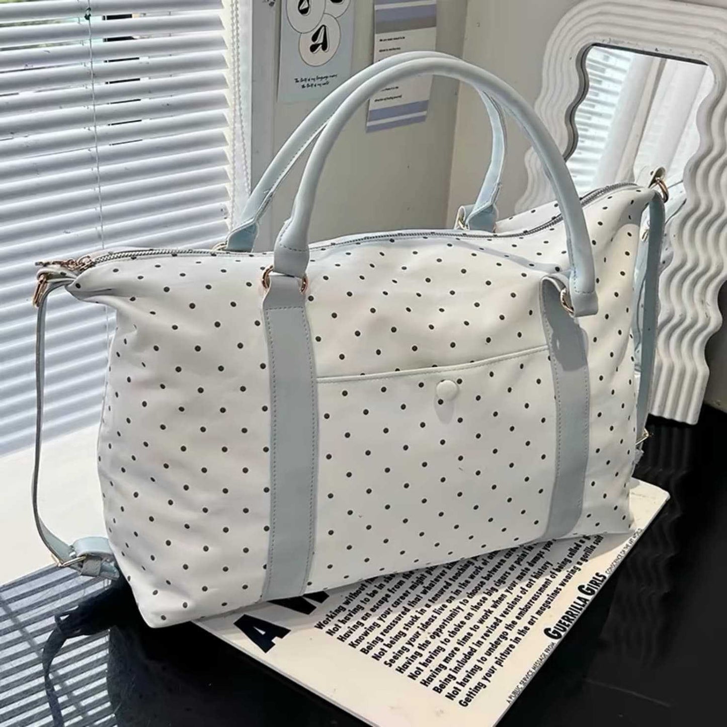 Stylische gepunktete Reis-Duffle-Tasche Brehn