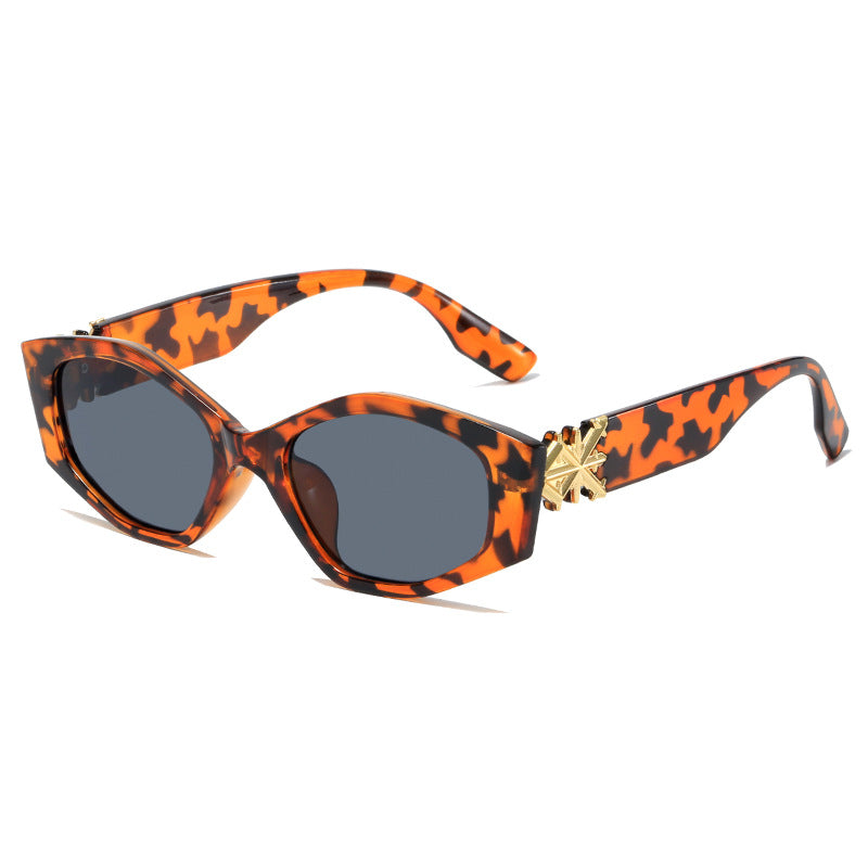 Damen geometrische Sonnenbrille mit luxuriösem Detail Brehn