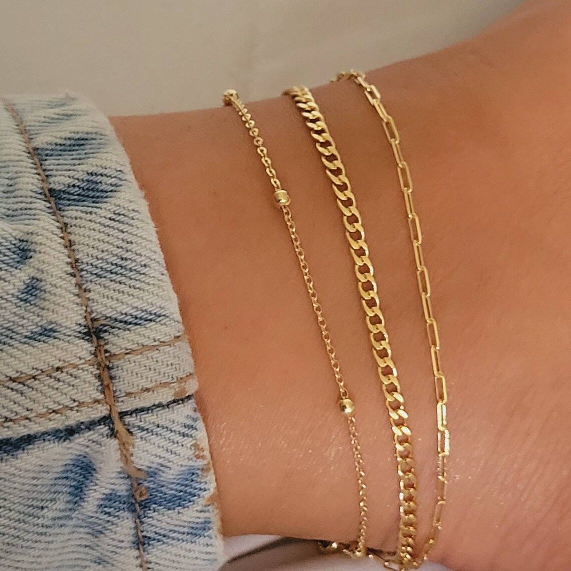 Elegante Doppelkettenfußkette Brehn