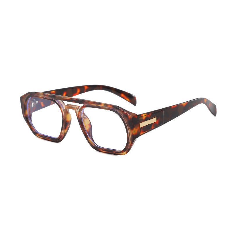 Damen modische rechteckige Brille mit elegantem Metallakzent Brehn