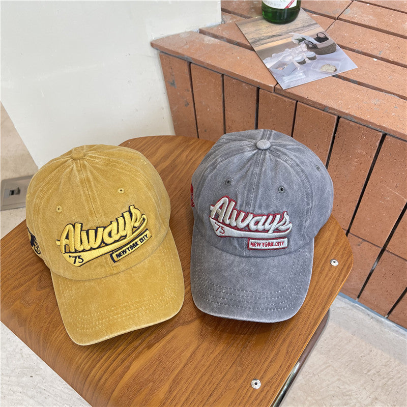 Herren Vintage-inspirierte abgenutzte Baumwoll-Baseballmütze Brehn