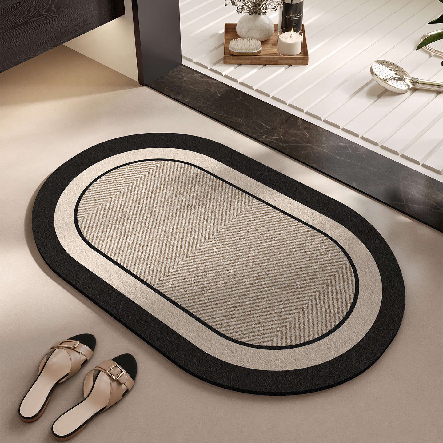 Elegante Gewebte Badematte Brehn