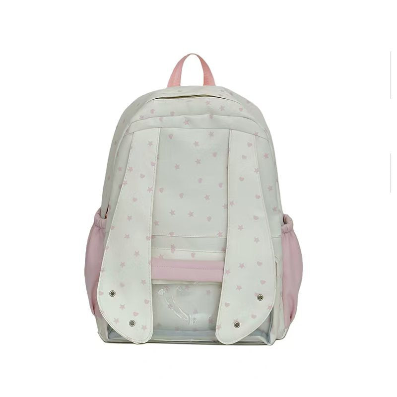 Rucksack mit Liebevollem Hasenmotiv und Durchsichtigen Fächern Brehn