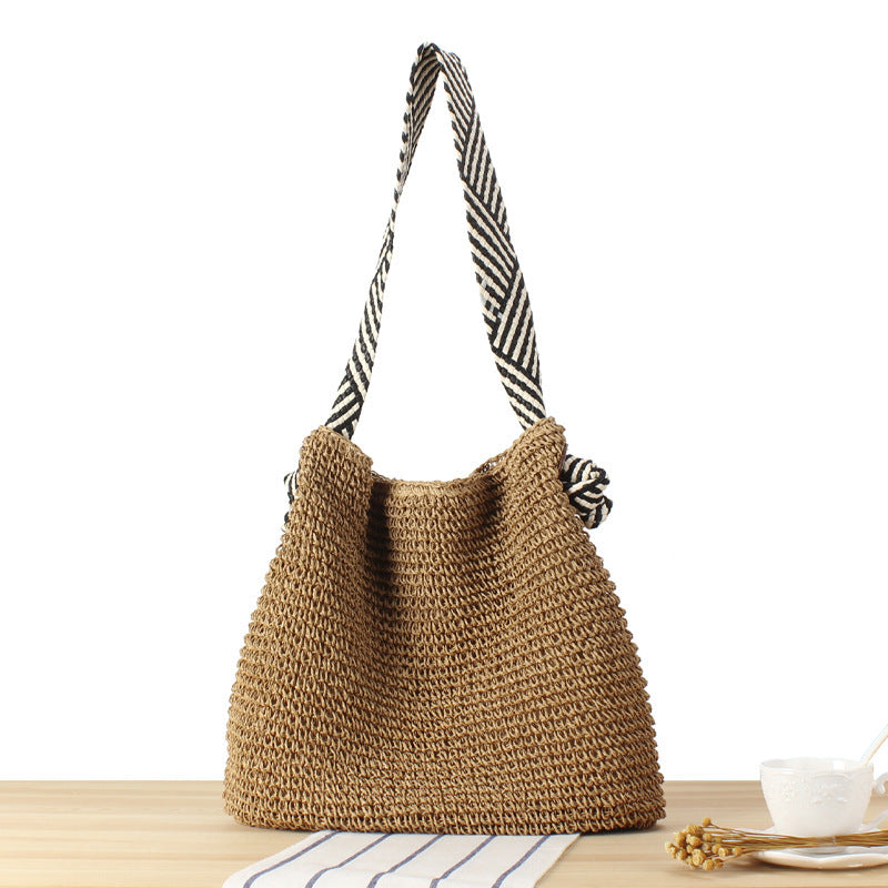 Boho-Style Shoppertasche Aus Natürlichem Geflecht Brehn