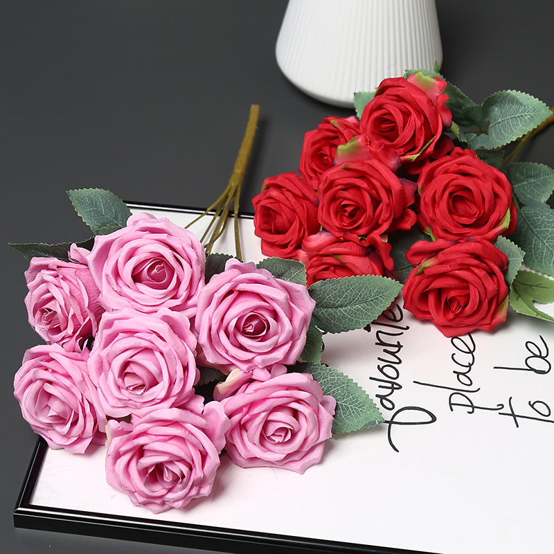 Faux Rose Blumenstrauß für Wohnkultur