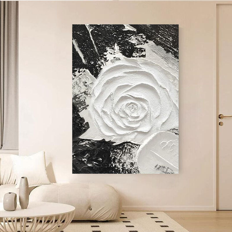 Texturiertes Floral Prägeleinwand Kunst