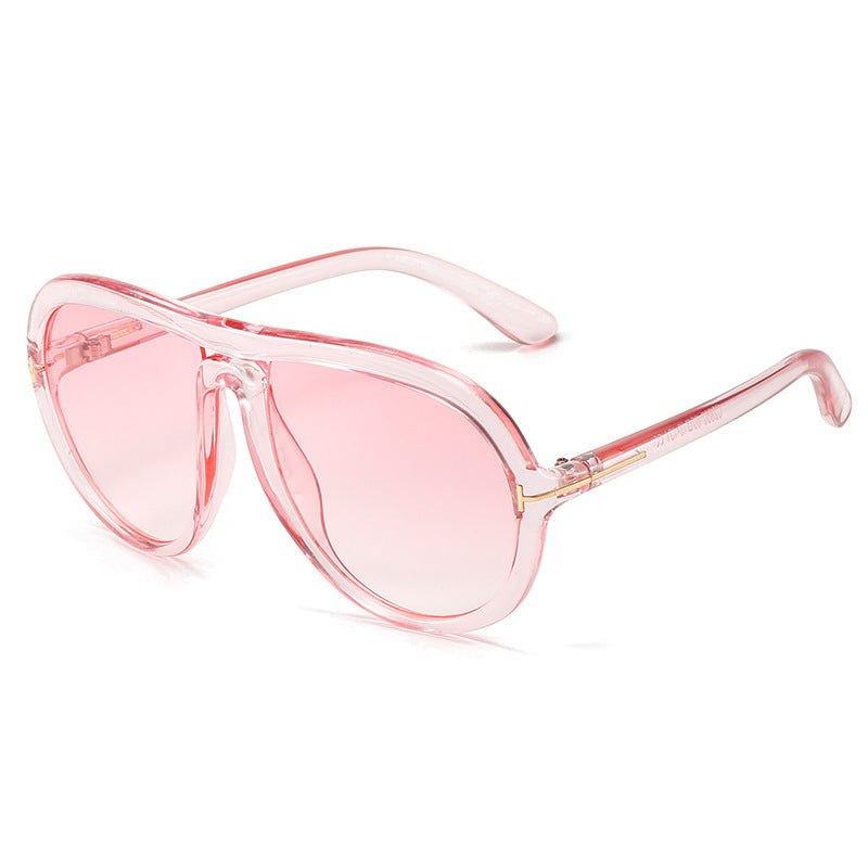 Oversized Modische Transparente Rosa Sonnenbrille Brehn