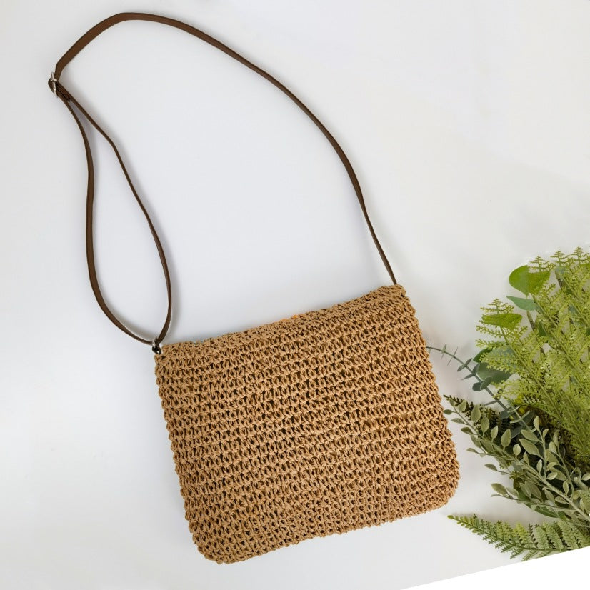 Bequeme Schultertasche mit Buntem Hexagon-Muster Brehn