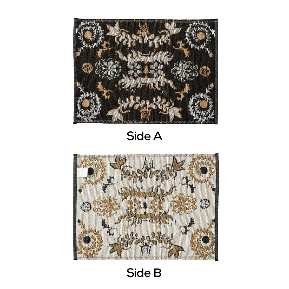 Wendbarer gewebter Teppichläufer mit ornamentaler Jacquard‑Struktur Brehn