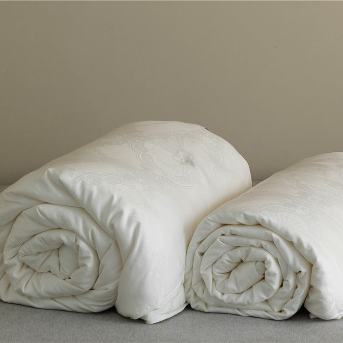 Luxus Jacquard Medaillon Baumwolle Satin Bettwäsche Set