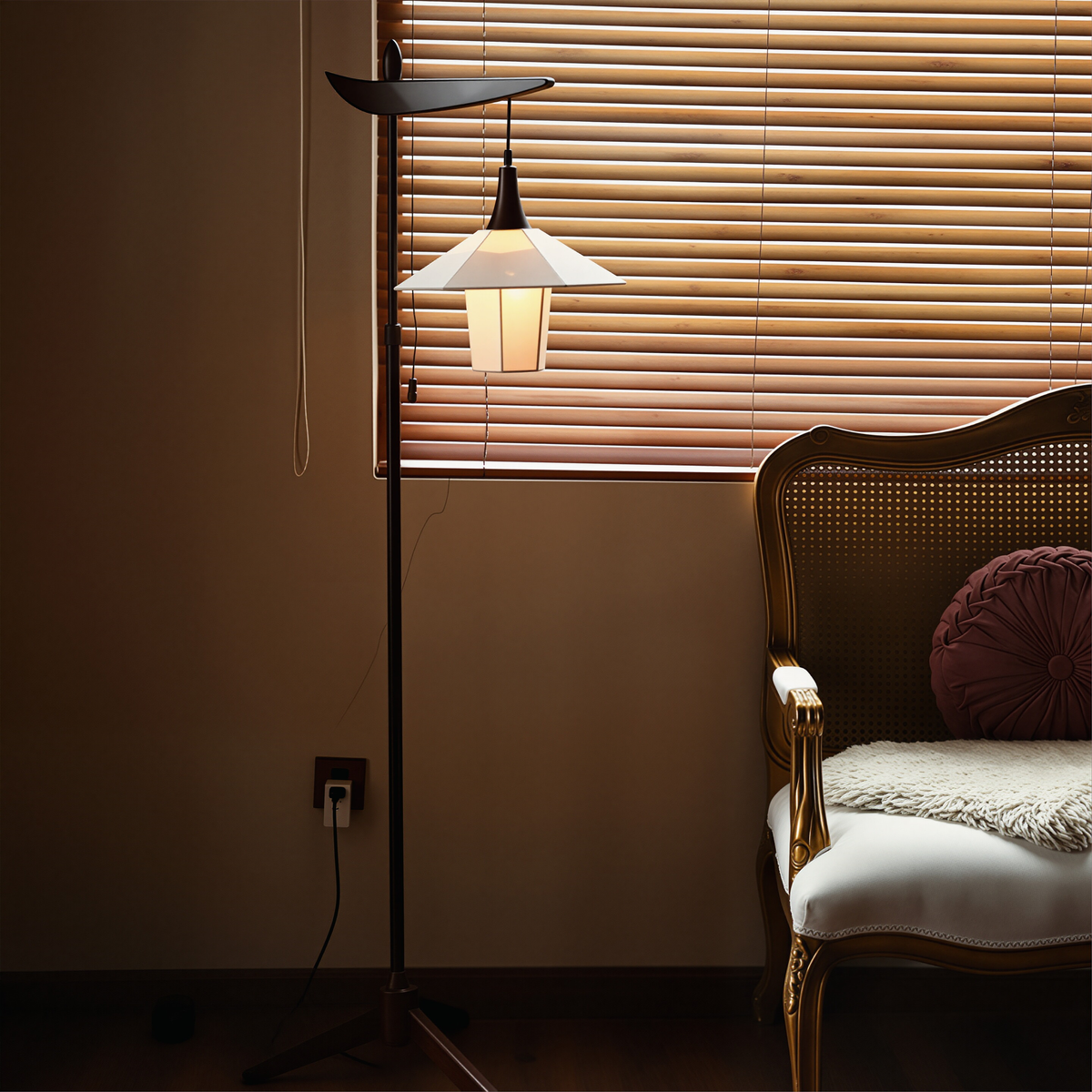 Vintage-inspirierte Stehlampe
