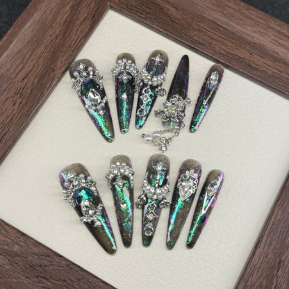 Premium Dekorativer Strass-Nagelkunst-Set