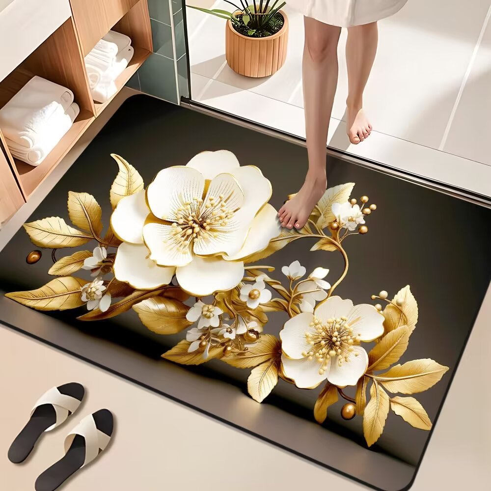 Floral Design Badezimmermatte Brehn