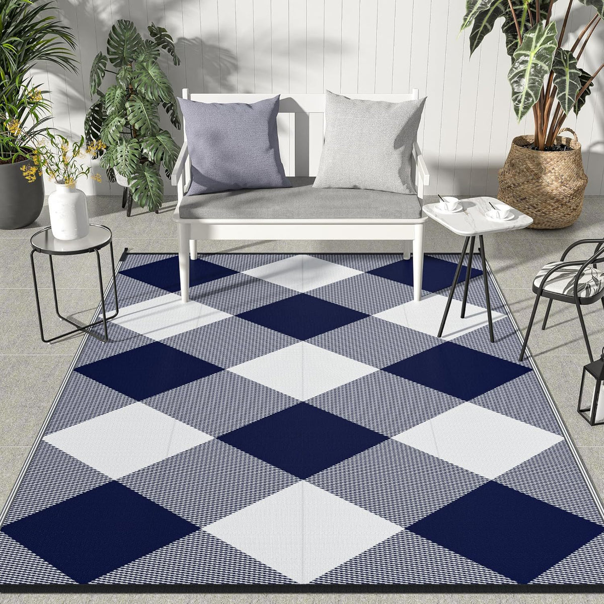 Geometrisch gemusterte Outdoor-Bereichsmatte