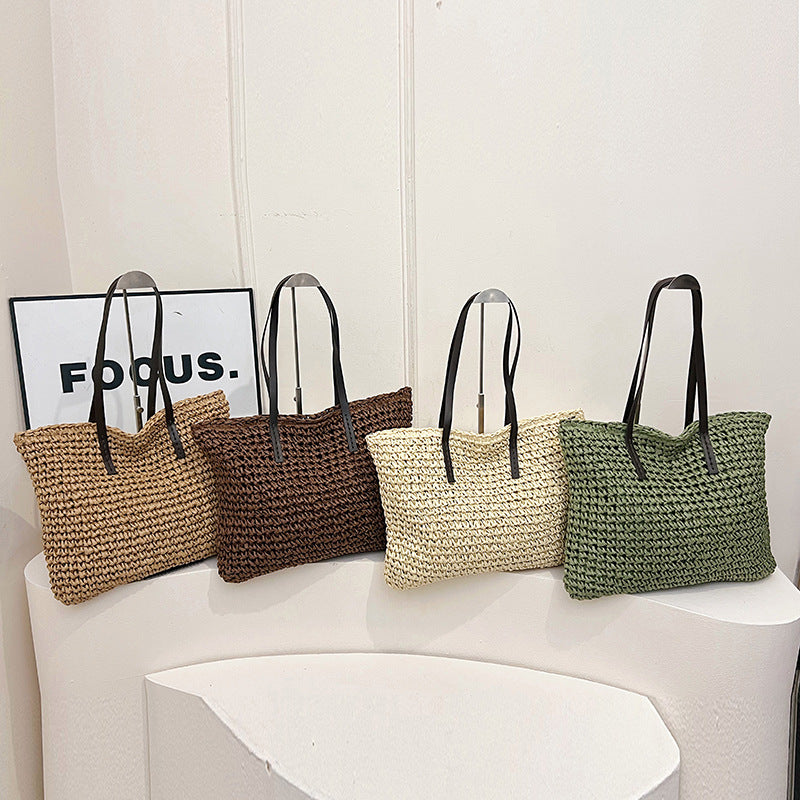Handgewebte Strohtasche