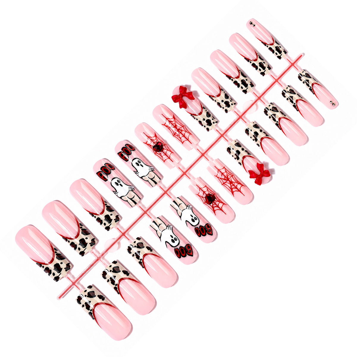 Themen Halloween Press-On Nagel Set mit Tier- und Gespenstermotiven Brehn