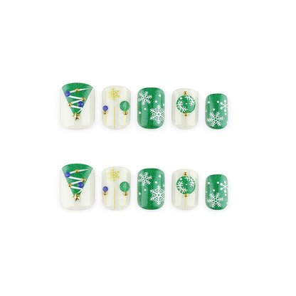 Kunstnagelset mit Festlichen Weihnachtsmotiven Brehn