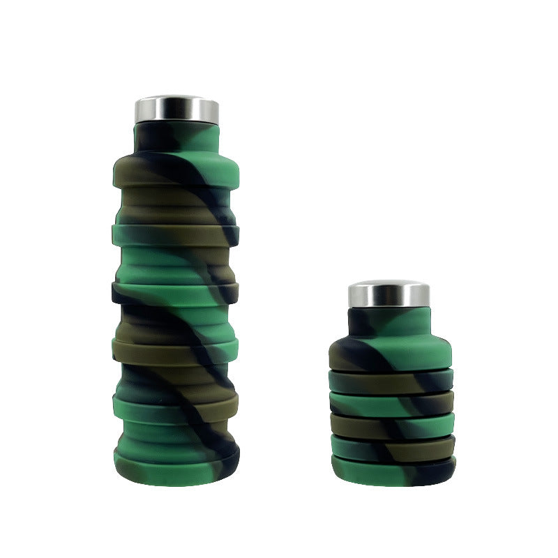 Damen flexible Silikon-Trinkflasche mit integrierter Klappfunktion Brehn