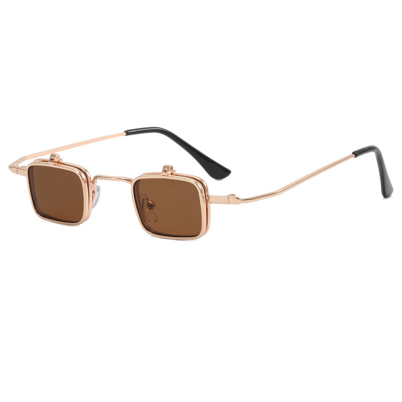 Damen Designer-Sonnenbrille mit quadratischem Metallrahmen Brehn