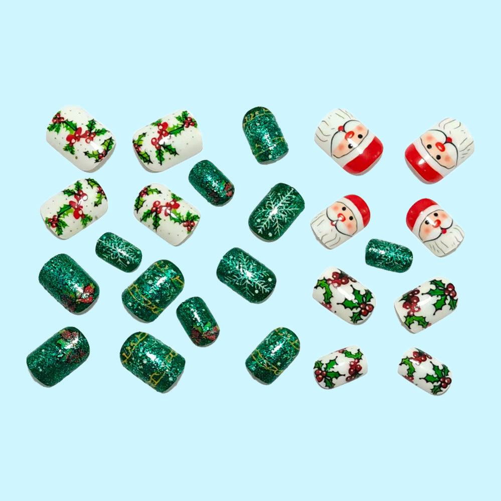 Kreative Kunstnägel Im Festlichen Weihnachtsdesign Brehn