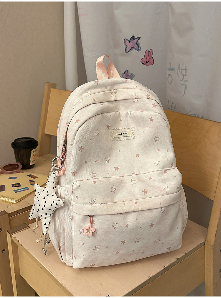 Vielseitiger Sternmuster-Schulrucksack